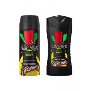 Lynx Africa & Marmite Deodorant Body Spray 150ml and Body Wash Shower Gel 250ml Limited Edition